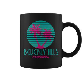 Beverly Hills California T Vintage Palm Trees Souvenir Coffee Mug - Monsterry AU