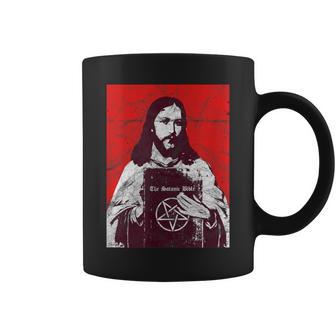 Biblia Satánica Jesus Ateo Death Metal 666Intage Jesus Taza de café - Regaloses
