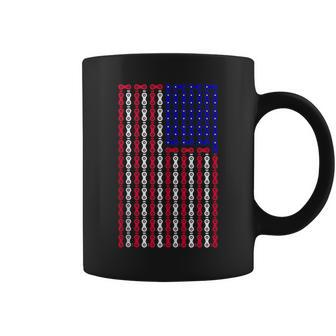 Bicycle Chain American Flag For Cyclists Bmx Bikers Coffee Mug - Monsterry CA
