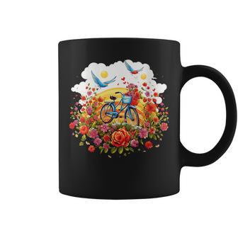 Bicycle Through A Field Of Flowers Idea Creative Inspiration Coffee Mug - Monsterry DE