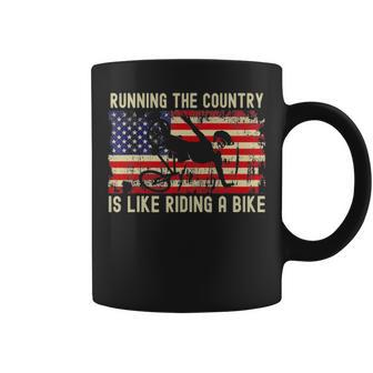 Biden Bike Bicycle Running The Country Is Like Riding A Bike Coffee Mug | Mazezy AU