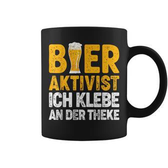 Bier-Aktivist Schwarzes Tassen, Ich Klebe An Der Theke Lustiges Biertrinker-Design - Seseable