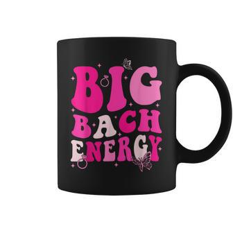 Big Bach Energy Bridesmaid Pink Groovy Bachelorette Party Coffee Mug | Mazezy
