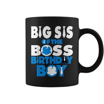 Big Sis Of The Boss Birthday Boy Baby Decorations Coffee Mug - Monsterry UK