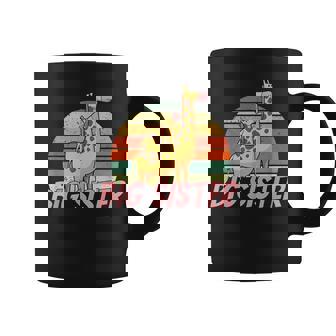 Big Sister Retro Giraffe Hermanos Hermanas Niñas Taza de café - Regaloses