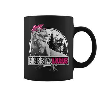 Big Sister Saurus T Rex Dinosaur Big Sistersaurus Family Coffee Mug - Monsterry DE