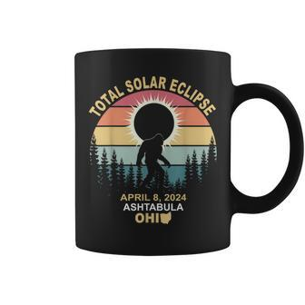 Bigfoot Ashtabula Ohio Total Solar Eclipse 2024 Coffee Mug | Mazezy