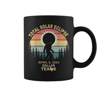 Bigfoot Dallas Texas Total Solar Eclipse 2024 Coffee Mug | Mazezy