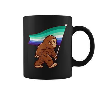 Bigfoot Gay Pride Lgbt Rainbow Mlm Flag Sasquatch Coffee Mug - Monsterry DE