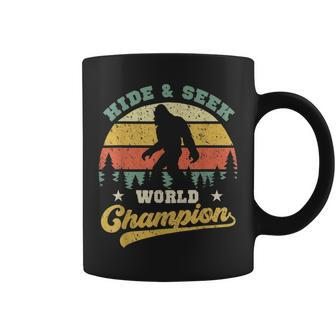 Bigfoot Hide And Seek World Champion Sasquatch Retro Vintage Coffee Mug - Monsterry AU