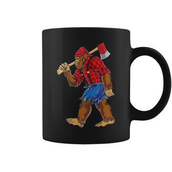 Bigfoot Lumberjack Sasquatch Carpenter Men Dad Boys Coffee Mug | Mazezy