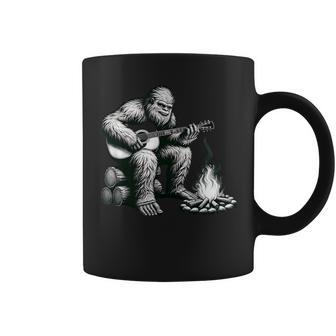 Bigfoot Playing Guitar Rock On Sasquatch Big Foot Coffee Mug - Monsterry CA