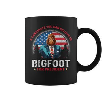 Bigfoot For President Believe Vote Elect Sasquatch Candidate Coffee Mug - Seseable