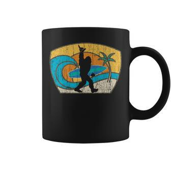 Bigfoot Retro Surfing For Shaka Aloha Surfer Dude Coffee Mug | Mazezy