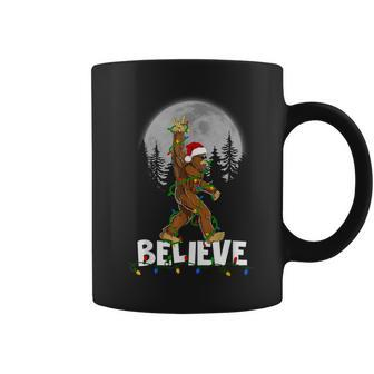 Bigfoot Rock Roll Sasquatch Christmas Believe Coffee Mug - Seseable
