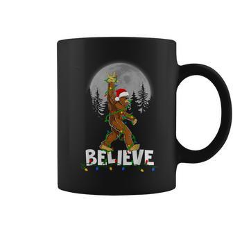 Bigfoot Rock Roll Sasquatch Christmas Pajama Believe Coffee Mug - Thegiftio UK