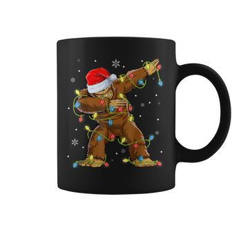 Bigfoot Santa Christmas Tree Lights Xmas Boys Sasquatch Coffee Mug | Mazezy