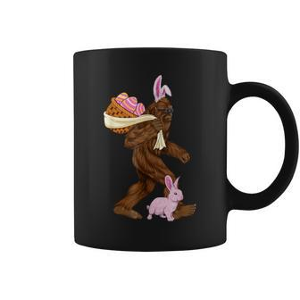 Bigfoot Sasquatch Bunny Easter Rabbit Basket Hunting Eggs Coffee Mug - Seseable