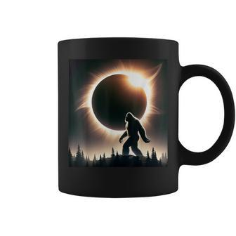Bigfoot Solar Eclipse 2024 Sasquatch Usa April 8 2024 Yeti Coffee Mug - Seseable