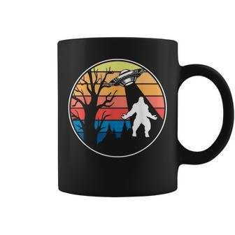 Bigfoot Sunset Vintage Retro Ufo Alien Coffee Mug - Thegiftio UK