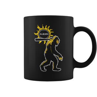 Bigfoot Total Solar Eclipse April 8 2024 Coffee Mug | Mazezy