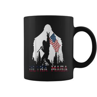 Bigfoot Ultra Maga Usa Flag For Sasquatch Trump Lover 2024 Coffee Mug - Monsterry UK