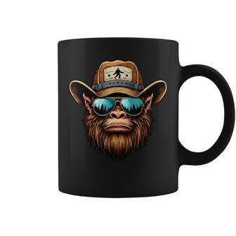 Bigfoot Wear Sunglasses Trucker Hat Sasquatch Fathers Day Coffee Mug - Thegiftio UK