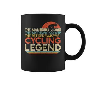 Bike Cyclist Retirement Man Myth Retired Cycling Legend Coffee Mug - Thegiftio UK