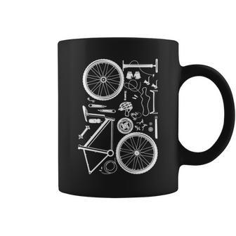 Bike Parts Downhill Rider Mountainbike Mtb Cycling Coffee Mug | Mazezy