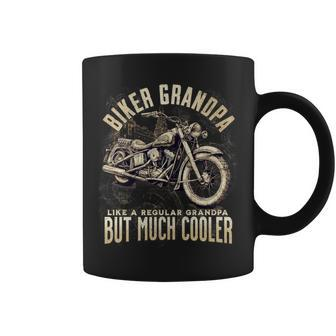 Biker Grandpa Grandad Motorcycle Motorbike Bike Adventure Coffee Mug - Monsterry AU