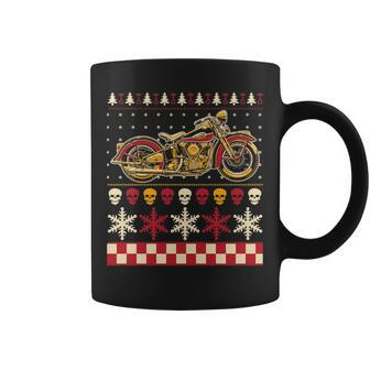 Biker Motorcycle Rider Style Ugly Sweater Coffee Mug | Mazezy