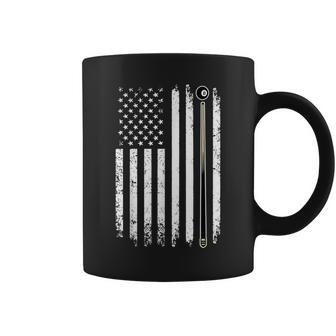 Billiards Pool Player Table Usa Us Vintage American Flag Coffee Mug | Mazezy
