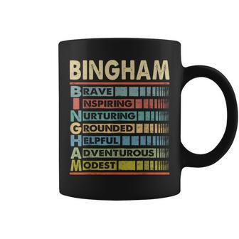 Bingham Family Name First Last Name Bingham Coffee Mug - Monsterry