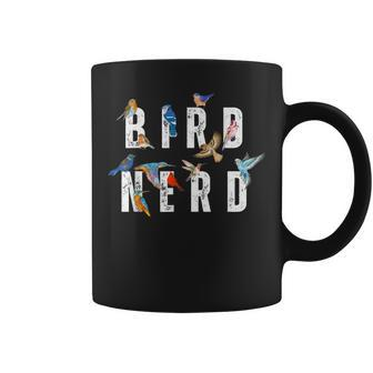 Bird Nerd Typography With Flying Birds Enthusiast Coffee Mug - Monsterry AU