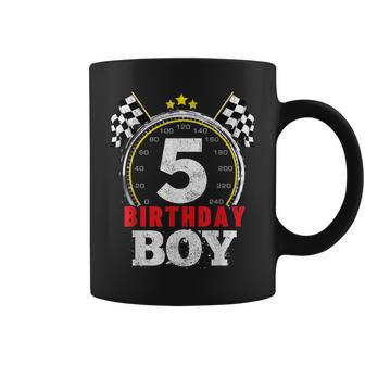 Birthday Boy 5Th Race Car 5 Year Old Racing Coffee Mug - Seseable