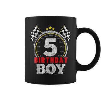 Birthday Boy 5Th Race Car 5 Year Old Racing Coffee Mug - Monsterry