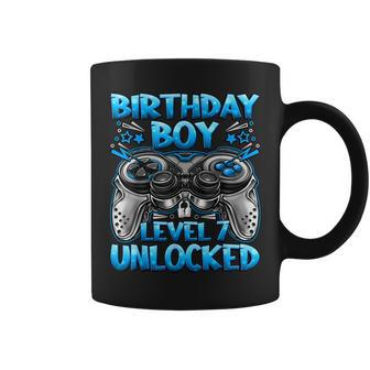 Birthday Boy Level 7 Unlocked 7Th Birthday Boy Gaming Coffee Mug - Monsterry AU
