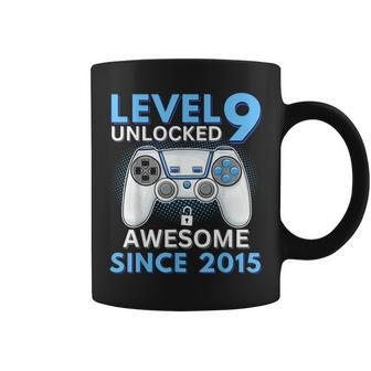 Birthday Boy Level 9 Unlocked Gamer 9 Year Old 9Th Birthday Coffee Mug - Seseable