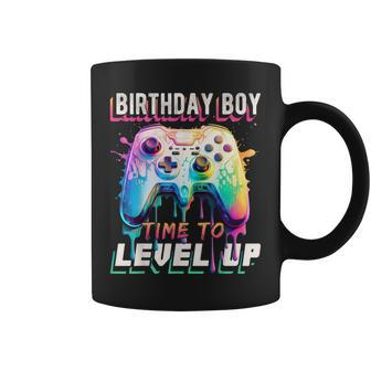 Birthday Boy Time To Level Up Video Game Birthday Party Boys Coffee Mug - Monsterry