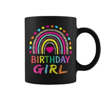 Birthday Girl Leopard Rainbow Birthday Party Family Coffee Mug - Thegiftio UK
