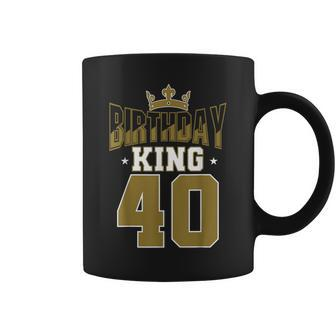 Birthday King 40 Bday Party Celebration 40Th Royal Theme Coffee Mug - Thegiftio UK