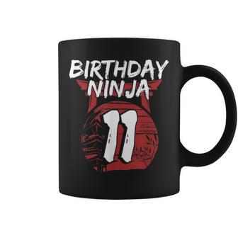 Birthday Ninja Eleven 11 Year Old Graphic Japanese Spy Coffee Mug - Monsterry DE