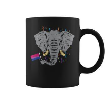 Bisexual Flag Elephant Lgbt Bi Pride Stuff Animal Coffee Mug - Monsterry UK