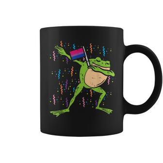 Bisexual Flag Frog Dab Lgbt Bi Pride Stuff Animal Coffee Mug - Monsterry