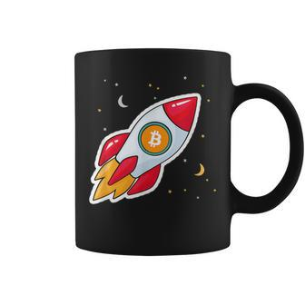 Bitcoin Rocket To The Moon Coffee Mug - Thegiftio UK