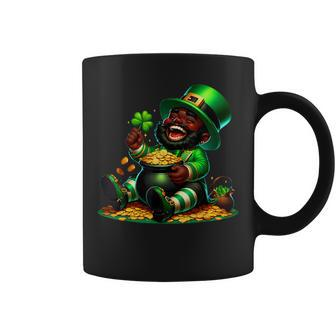 Black African American Leprechaun Saint Patrick's Day Coffee Mug - Thegiftio