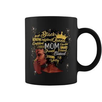 Black Afro Blessed Mom Christian African Mother's Day Coffee Mug - Seseable