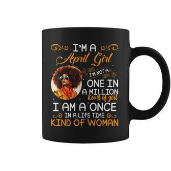 Black Aries Birthday I'm A April Girl Melanin Coffee Mug | Mazezy UK