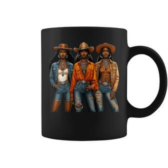 Black Cowgirl Melanin Western Rodeo Texas Black History Coffee Mug - Seseable