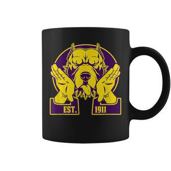 Black Fraternity Omega 1911 Bulldog Hand Sign Psi Purple Phi Coffee Mug | Crazezy AU